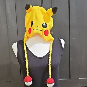 Pikachu Yellow Character Pom Beanie Hat